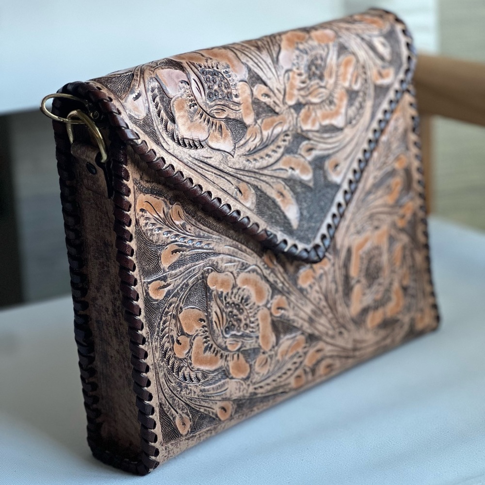 Mexican Crossbody Leather Purse Hecho en Mexico